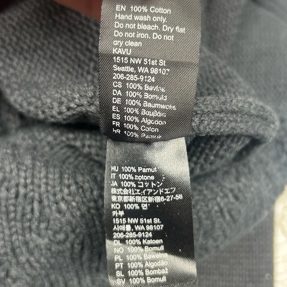 Kavu Charcoal Cable Knit Sweater - Picture 7 of 8